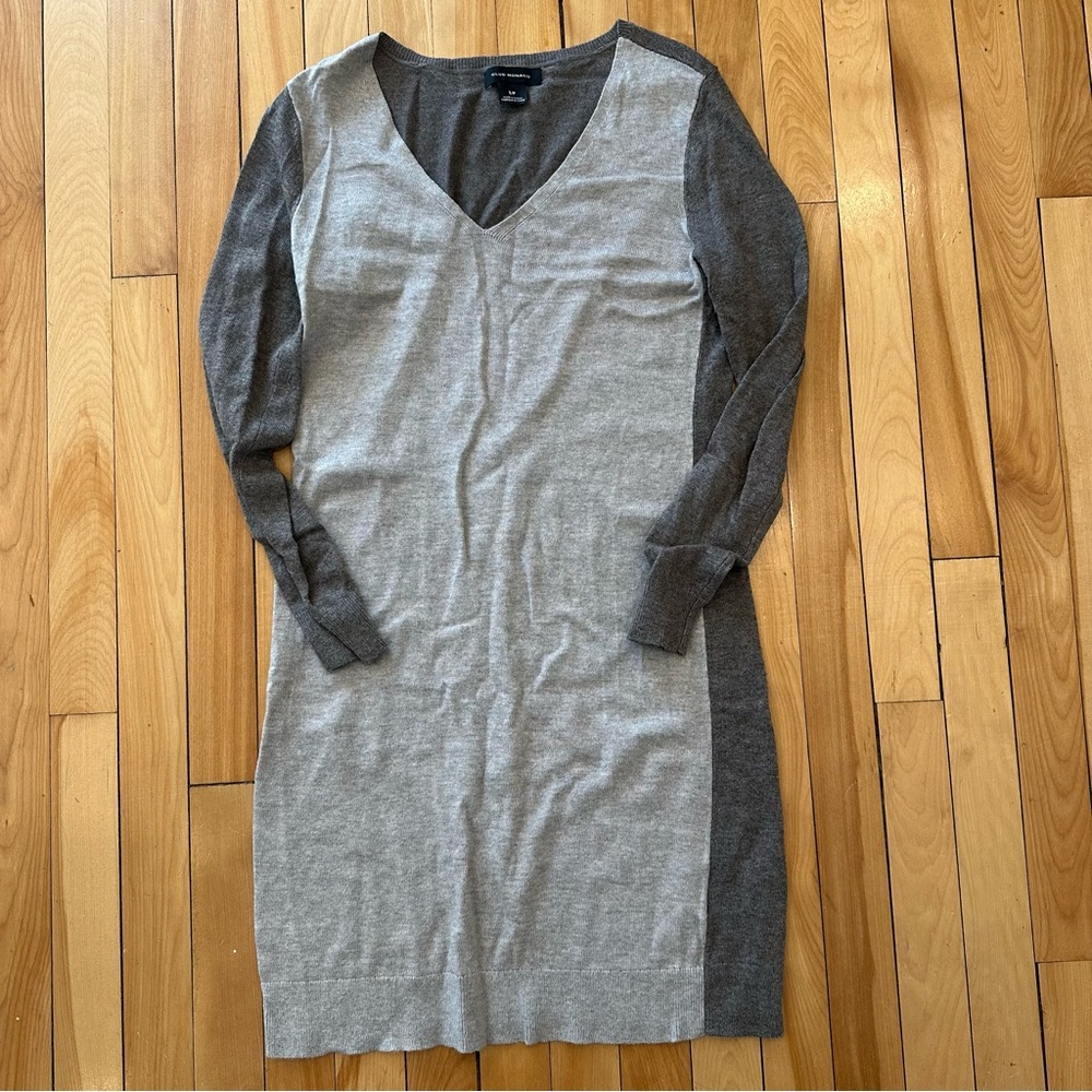 Club Monaco Wool Blend Taupe Knit Dress